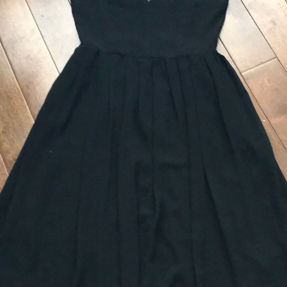 Aritzia Black Midi Dress with Spaghetti Straps - Picture 3 of 10